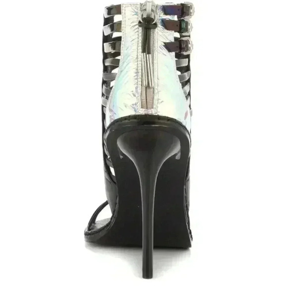 L.A.M.B. Women's Brook Dress Sandal, Black/Pink sz 6 - Picture 2 of 14